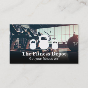 Kettle Bell Logo Fitness Gym Business Card