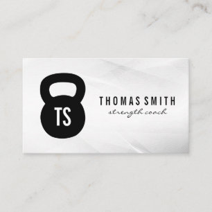Kettle Bell Logo Monogram Business Card