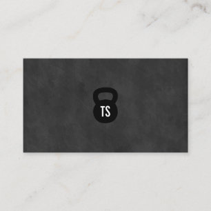 Kettle Bell Personal Trainer Chalkboard Business Card