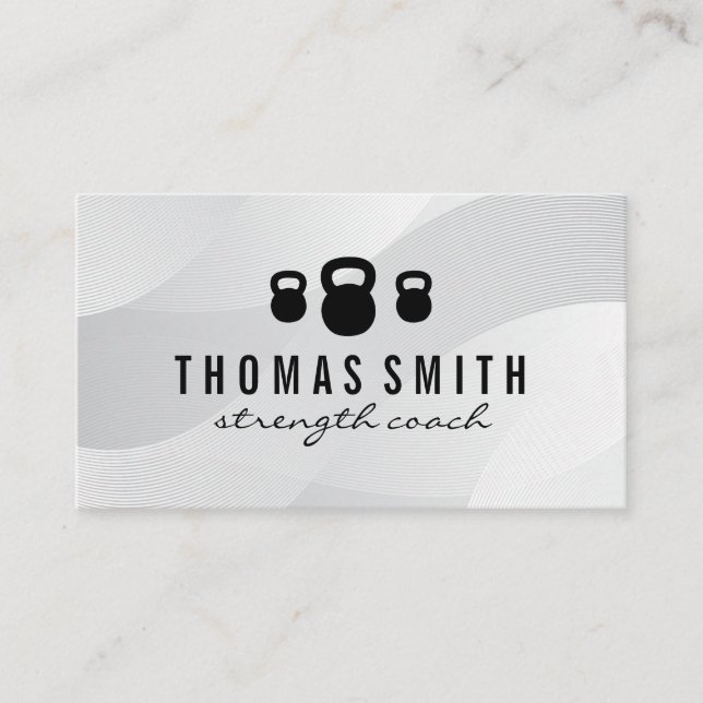 Kettle Bell | Personal Trainer | Fitness Business Card (Front)