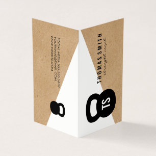 Kettle Bell Personal Trainer Geometric Business Card