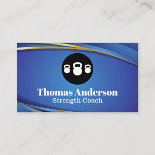 Kettle Bells Logo   Health Fitness Business Card