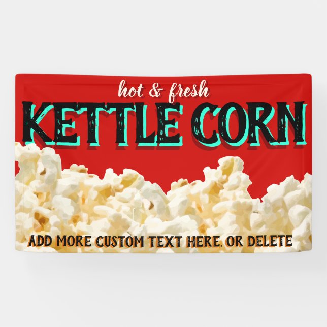 Kettle Corn Popcorn Business Festival Marketing Banner (Horizontal)