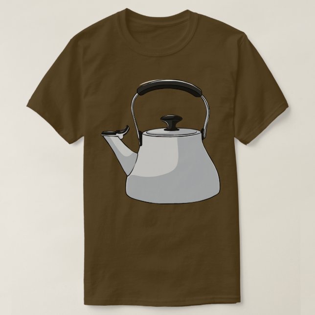 Kettle Tea Coffee Caffeine Drink T-Shirt (Design Front)