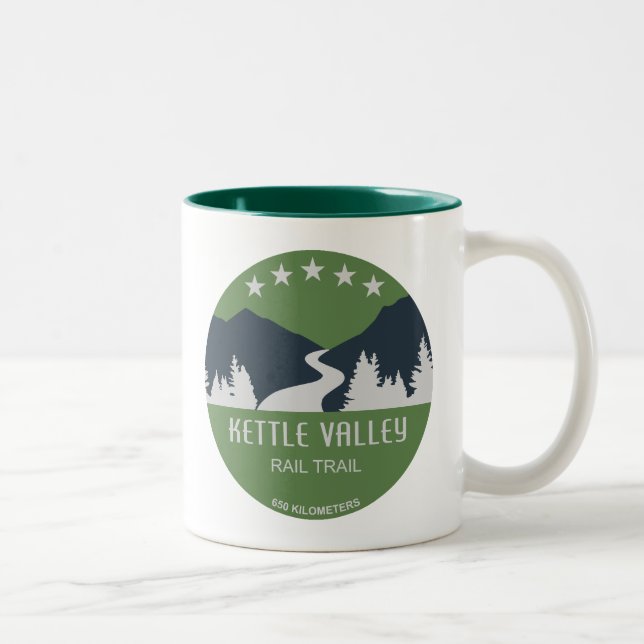 Kettle Valley Rail Trail British Columbia Two-Tone Coffee Mug (Right)