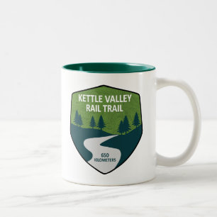 Kettle Valley Rail Trail British Columbia Two-Tone Coffee Mug