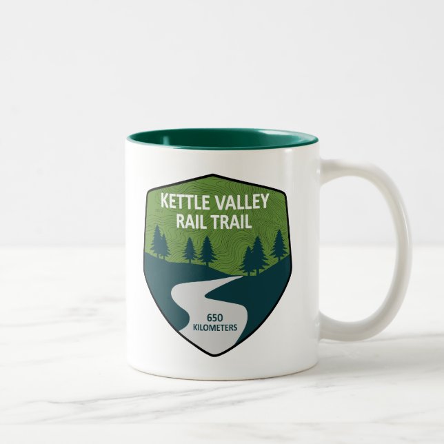Kettle Valley Rail Trail British Columbia Two-Tone Coffee Mug (Right)