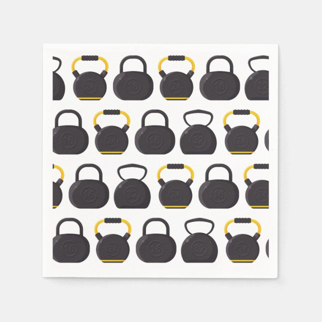 Kettlebell Birthday Party Napkin (Front)