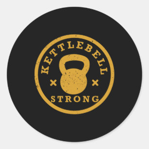 Kettlebell classic round sticker
