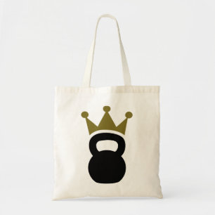 Kettlebell crown tote bag