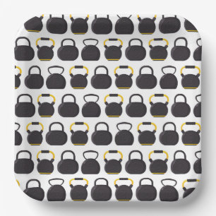 Kettlebell Fitness Paper Plate
