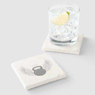 Kettlebell Heaven Stone Coaster