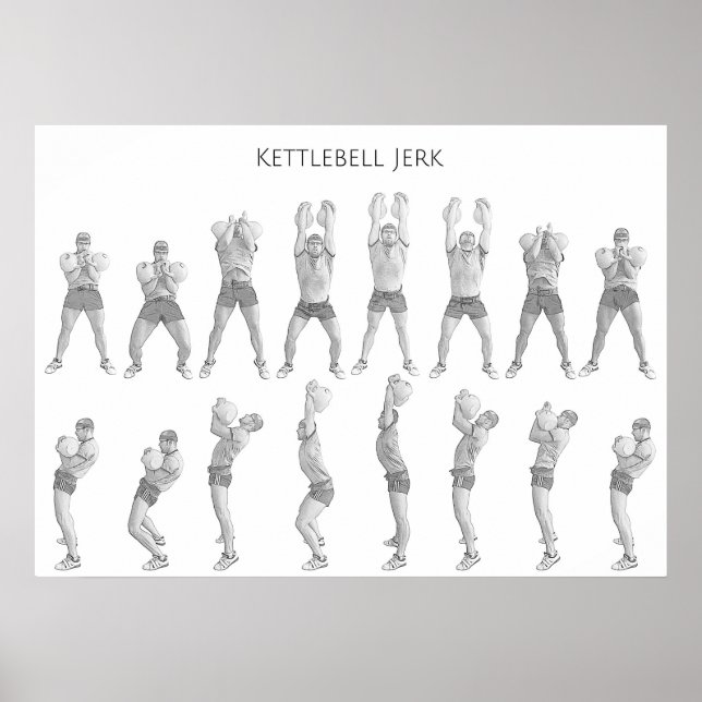 Kettlebell Jerk Poster (Front)