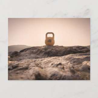 Kettlebell on top of the highest mountain in Spain Postcard