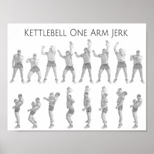 Kettlebell One Arm Jerk Poster
