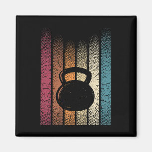 Kettlebell Retro Workout Powerlifting Bodybuilder  Magnet