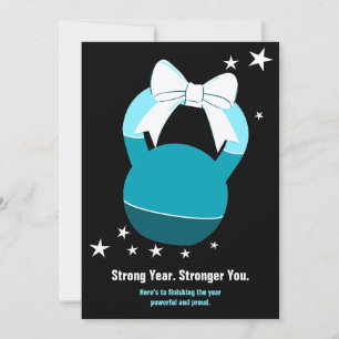 Kettlebell Stronger Year Stronger You Christmas Card