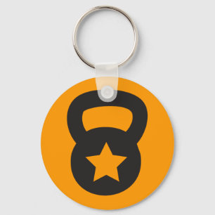 Kettlebell With An Empty Star Key Ring
