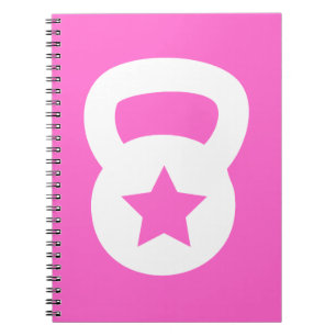 Kettlebell With An Empty Star Spiral Notebook