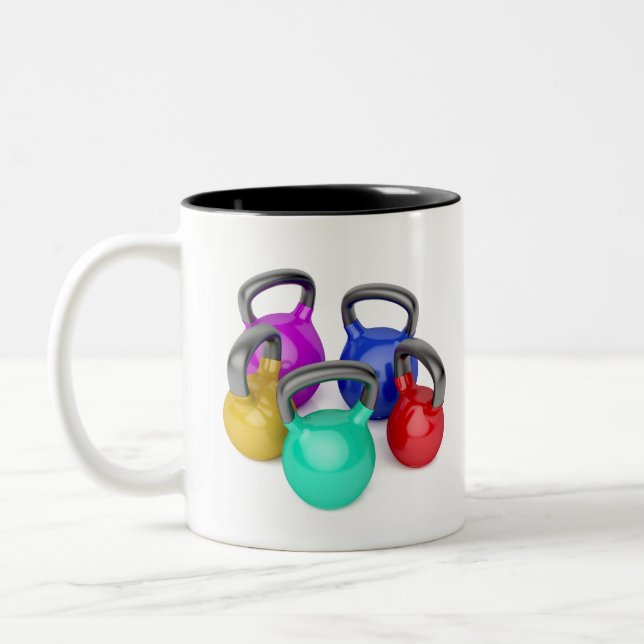 Kettlebells Two-Tone Coffee Mug (Left)