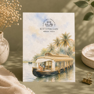Kettuvallams, Kerala, India | Serene Waters Holiday Postcard