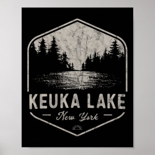 Keuka Lake New York Outdoors Vintage Poster