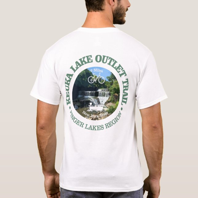 Keuka Lake Outlet Trail (cycling c) T-Shirt (Back)