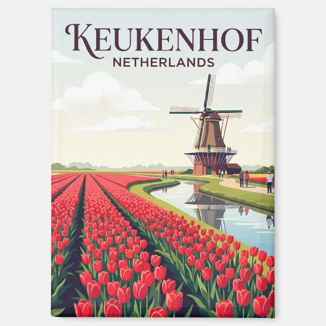 Keukenhof Gardens Netherlands Magnet (Front)