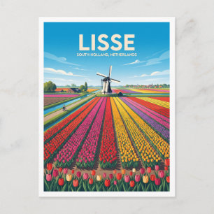Keukenhof Tulip Fields, Lisse Netherlands Travel Postcard