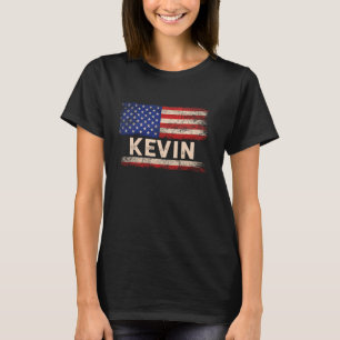 Kevin First Name Shirt Kevin Name American Flag
