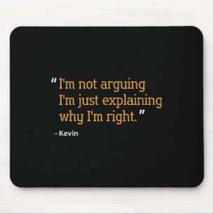 Kevin Gift Quote Funny Birthday Personalised Name Mouse Pad