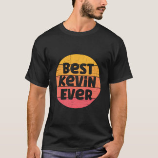 Kevin Name Retro Sunset Graphic Best Kevin Ever T-Shirt