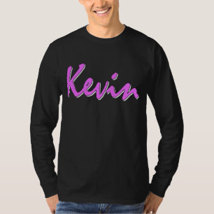 Kevin Pink Logo Long Sleeve T-Shirt