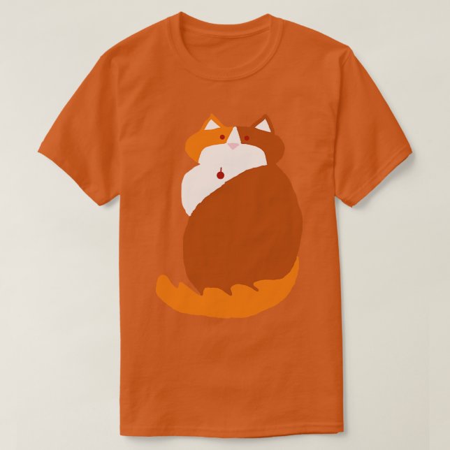 Kevin the Ginger Cat Abstract Drawing T-Shirt (Design Front)