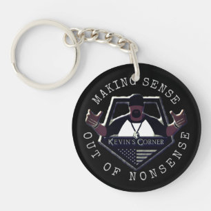 Kevin's Corner Logo with the US Flag Key Ring