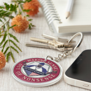 Kevin's Corner Logo with the US Flag Key Ring