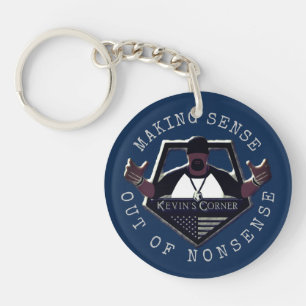 Kevin's Corner Logo with the US Flag Key Ring