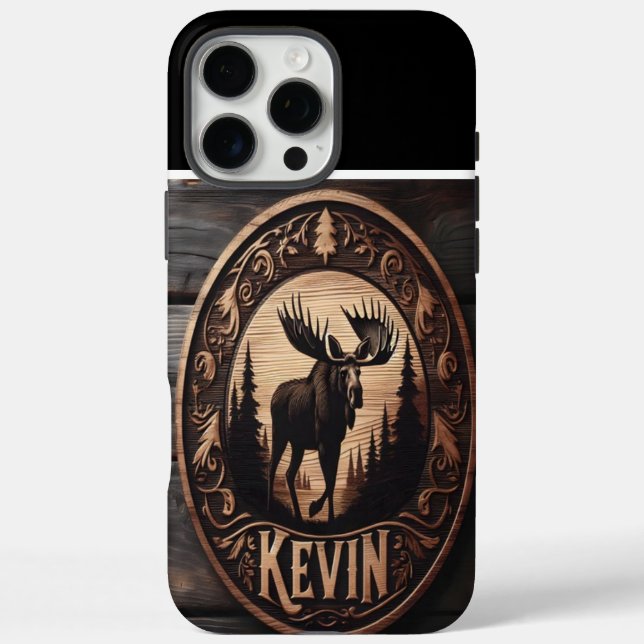 Kevin's Moose Carving Case-Mate iPhone Case (Back)