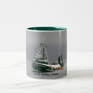 Kevleen K, Crab Boat in Dutch Harbour, Alaska Two-Tone Coffee Mug