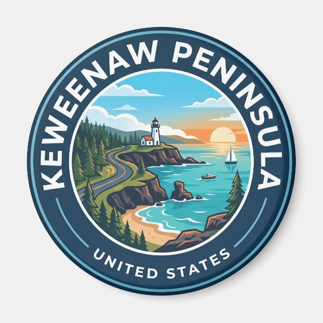 Keweenaw Peninsula Michigan Magnet (Front)