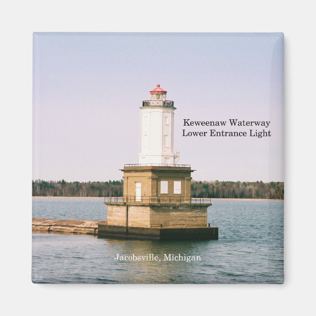 Keweenaw Waterway Lower Entrance Light magnet (Front)