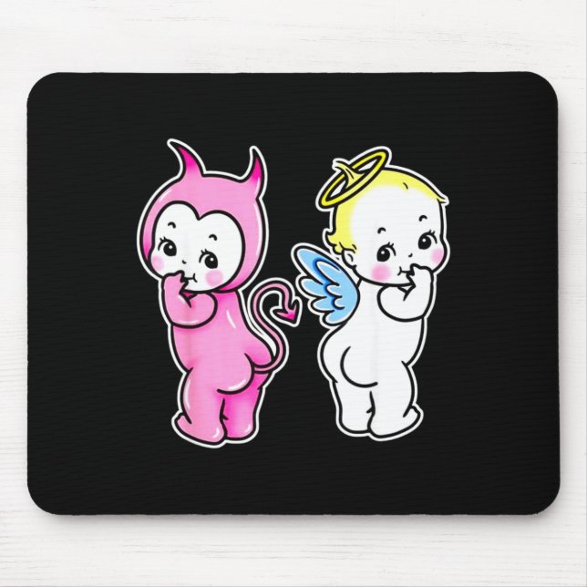 Kewpie baby angel devil cherubs  mouse pad (Front)