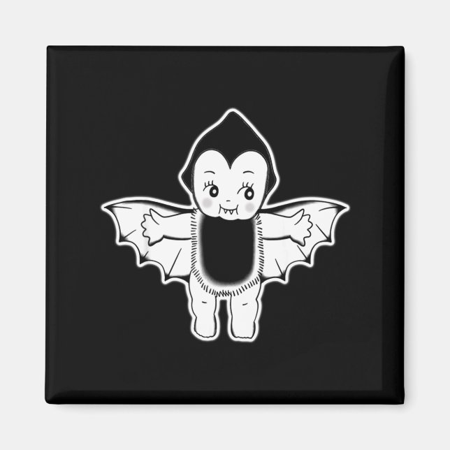 Kewpie baby vampire bat tattoo  magnet (Front)