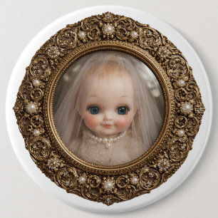 Kewpie Veiled Ghost Fan Magnet 6 Cm Round Badge