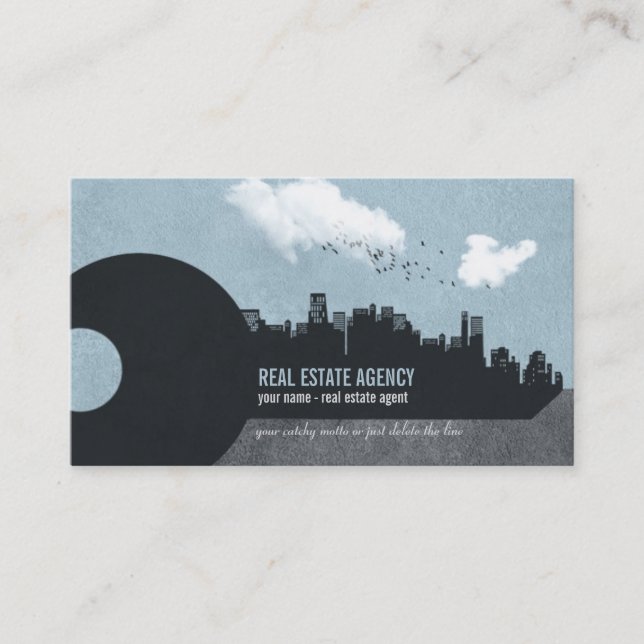 Key and City Buildings - Real Estate Business Card (Front)