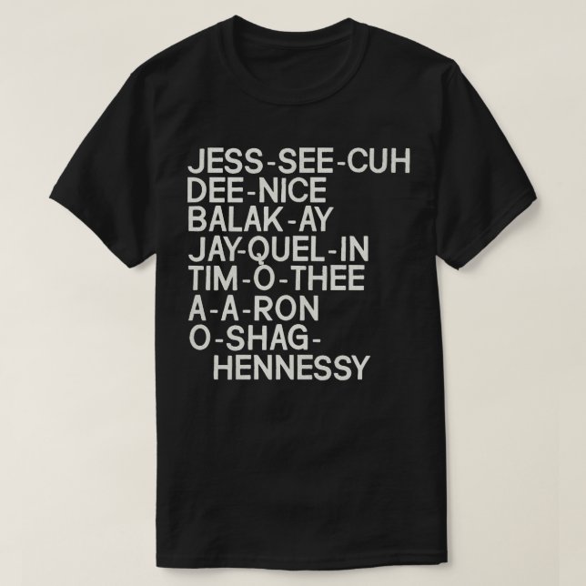 Key and Peele Substitute Teacher Names T-Shirt (Design Front)