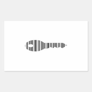 KEY BAR CODE Keys Barcode Pattern Design Rectangular Sticker