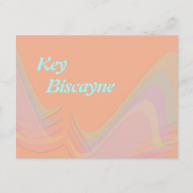 Key Biscayne Florida Pastel Wings Postcard (Front)