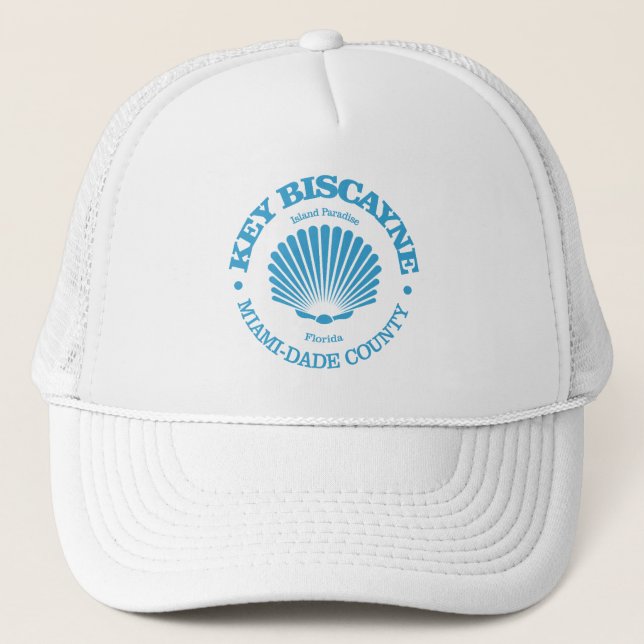Key Biscayne (seashell) Trucker Hat (Front)