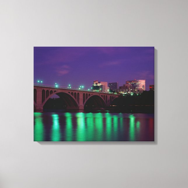 Key Bridge crossing the Potomac River Canvas Print (Front)